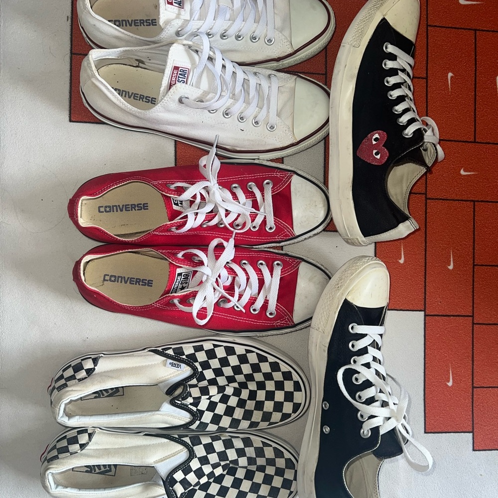 NIKE CONVERSE CDG VANS shoe bundle